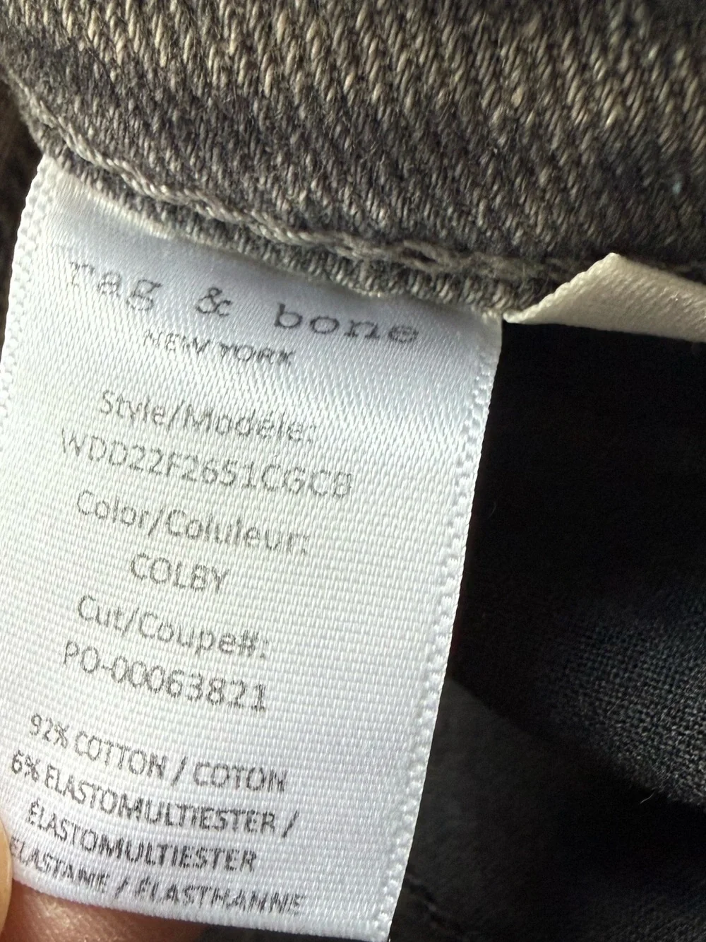 Rag & Bone Cate Mid-Rise Ankle Skinny Jean Colby Grey Denim Women’s Size 31